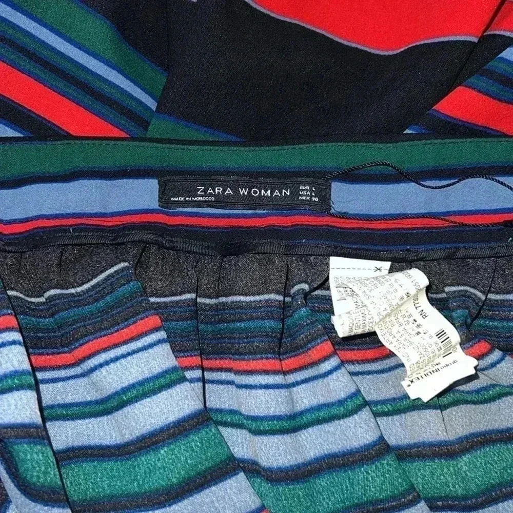 Zara Womens Striped A Line Skirt A911